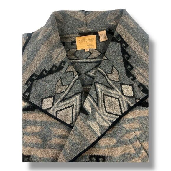 Powder River Outfitters Wool Blend Wester Aztec Jacket Size Large - Picture 2 of 6
